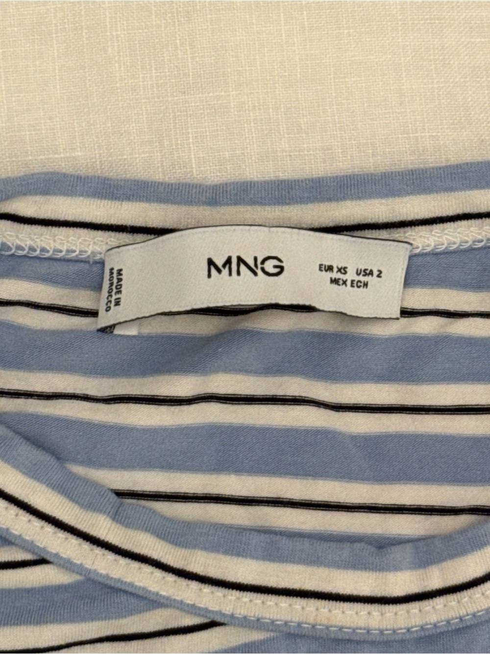 Mango SHORT STRIPED DRESS WITH KNOT - Picture 5 of 7